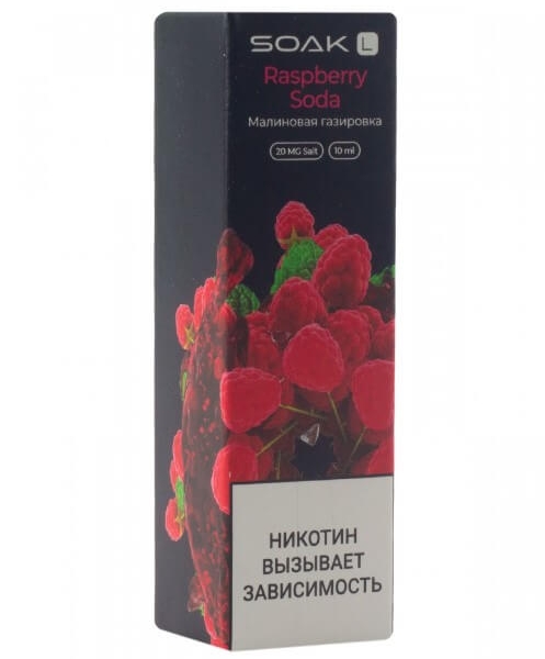 Купить Soak 20мг - Raspberry soda (Малиновая газировка) 10мл